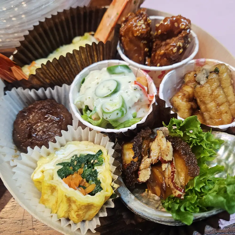 고급도시락 보자기 포장 완성